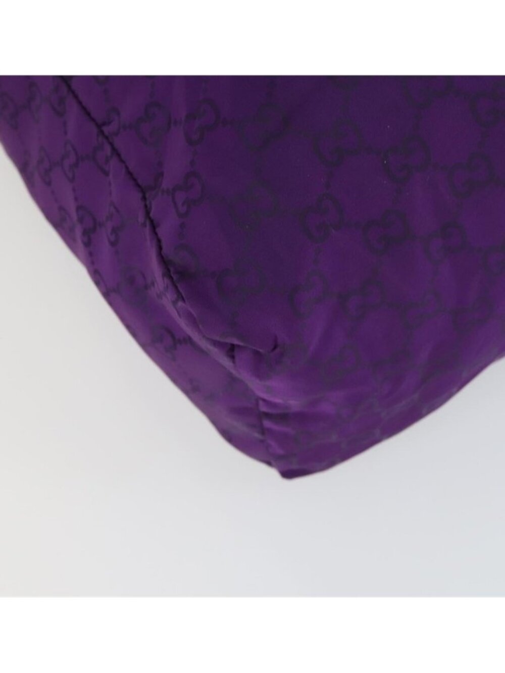 Authentic GUCCI GG Canvas Shoulder Bag Nylon Purple 281487 - Picture 13 of 16